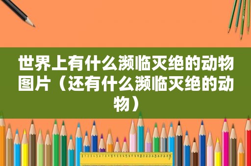 世界上有什么濒临灭绝的动物图片（还有什么濒临灭绝的动物）