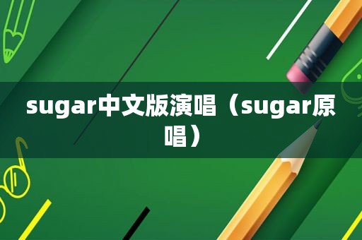 sugar中文版演唱（sugar原唱）