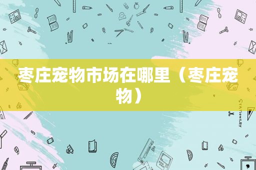 枣庄宠物市场在哪里（枣庄宠物）