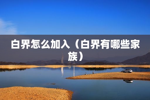白界怎么加入（白界有哪些家族）