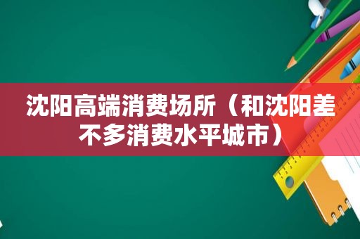 沈阳高端消费场所（和沈阳差不多消费水平城市）  第1张