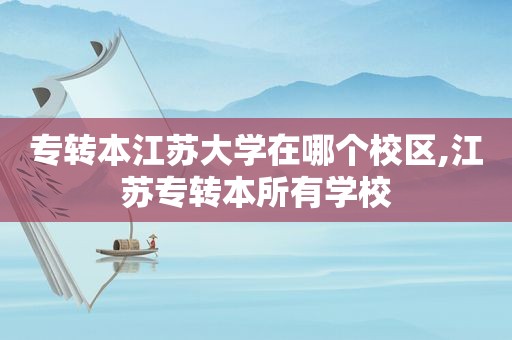 专转本江苏大学在哪个校区,江苏专转本所有学校