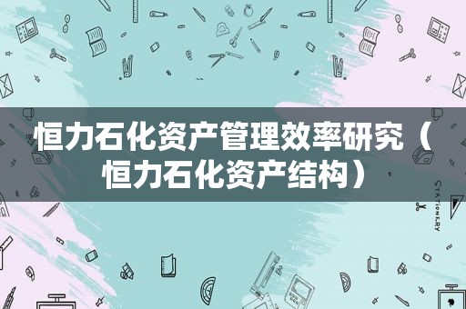 恒力石化资产管理效率研究（恒力石化资产结构）