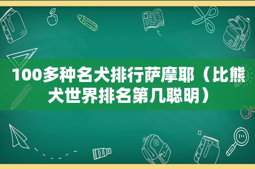 100多种名犬排行萨摩耶（比熊犬世界排名第几聪明）