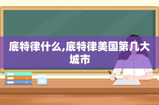 底特律什么,底特律美国第几大城市