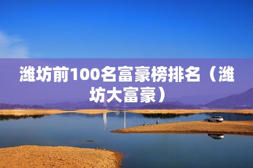 潍坊前100名富豪榜排名（潍坊大富豪）