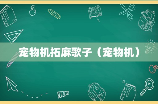 宠物机拓麻歌子（宠物机）