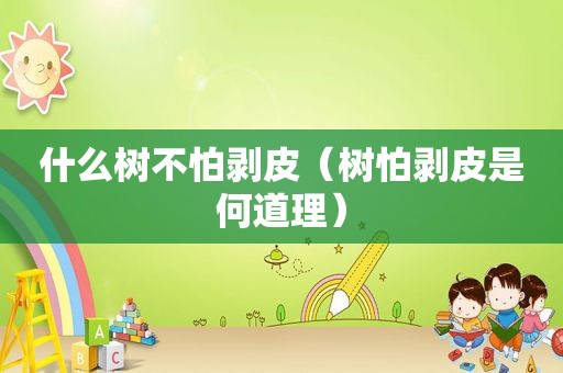 什么树不怕剥皮（树怕剥皮是何道理）