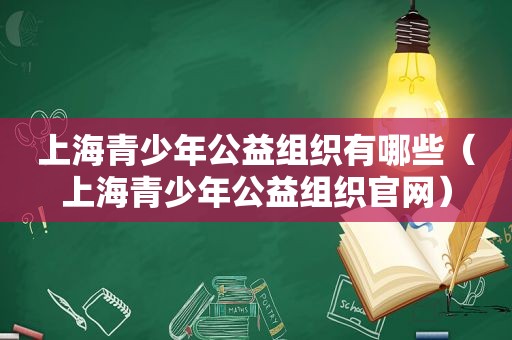 上海青少年公益组织有哪些（上海青少年公益组织官网）