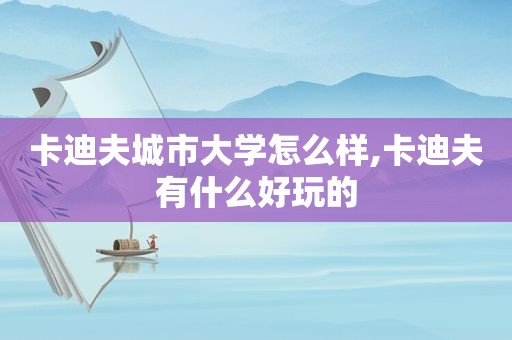 卡迪夫城市大学怎么样,卡迪夫有什么好玩的