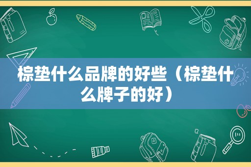 棕垫什么品牌的好些（棕垫什么牌子的好）