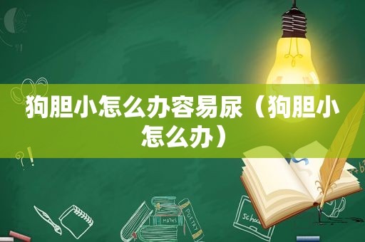 狗胆小怎么办容易尿（狗胆小怎么办）