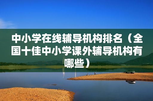 中小学在线辅导机构排名（全国十佳中小学课外辅导机构有哪些）