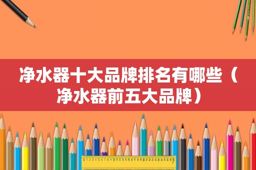 净水器十大品牌排名有哪些（净水器前五大品牌）