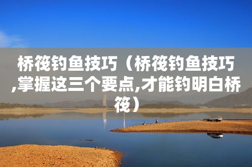 桥筏钓鱼技巧（桥筏钓鱼技巧,掌握这三个要点,才能钓明白桥筏）