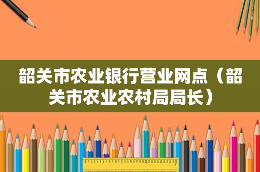 韶关市农业银行营业网点（韶关市农业农村局局长）