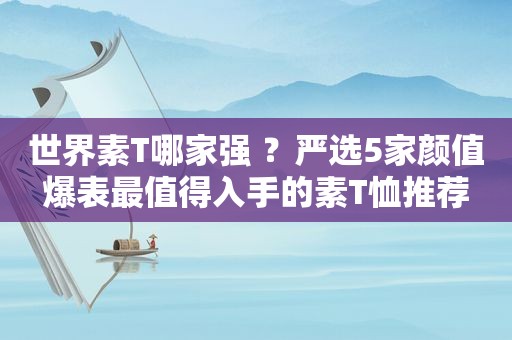 世界素T哪家强 ？严选5家颜值爆表最值得入手的素T恤推荐