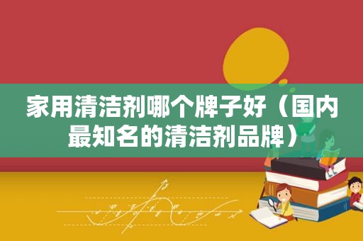 家用清洁剂哪个牌子好（国内最知名的清洁剂品牌）