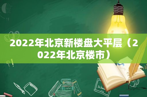 2022年北京新楼盘大平层（2022年北京楼市）