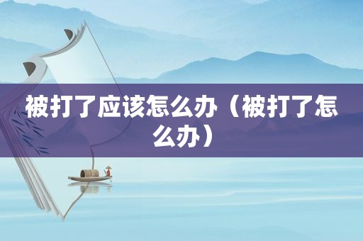 被打了应该怎么办（被打了怎么办）