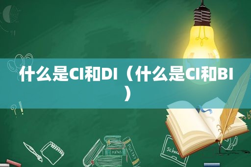 什么是CI和DI（什么是CI和BI）