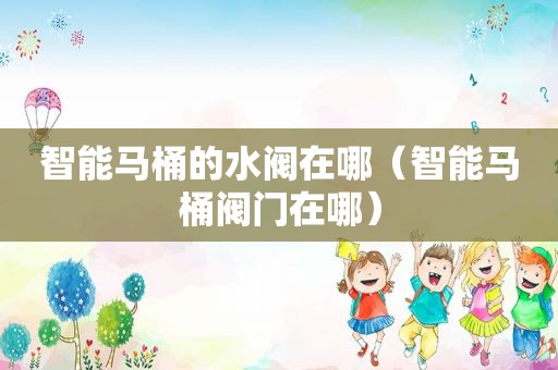 智能马桶的水阀在哪（智能马桶阀门在哪）