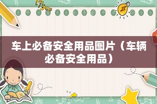 车上必备安全用品图片（车辆必备安全用品）