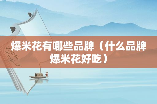 爆米花有哪些品牌（什么品牌爆米花好吃）