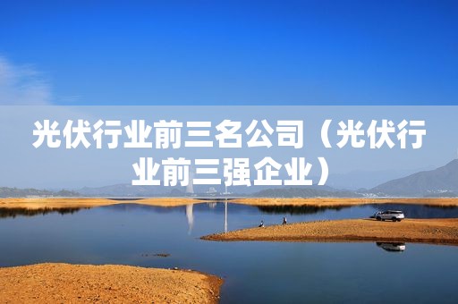 光伏行业前三名公司（光伏行业前三强企业）