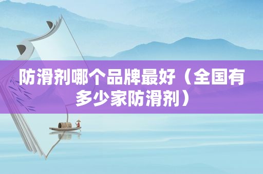 防滑剂哪个品牌最好（全国有多少家防滑剂）