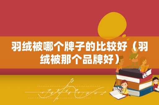 羽绒被哪个牌子的比较好（羽绒被那个品牌好）