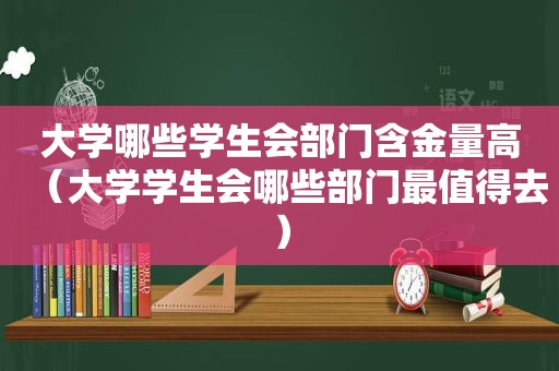 大学哪些学生会部门含金量高（大学学生会哪些部门最值得去）