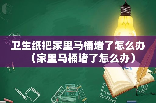 卫生纸把家里马桶堵了怎么办（家里马桶堵了怎么办）