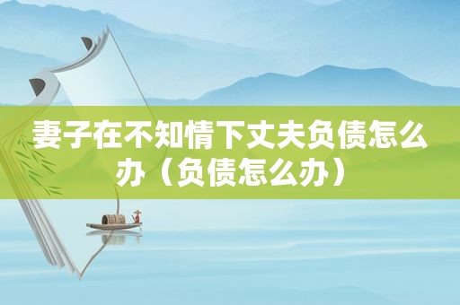 妻子在不知情下丈夫负债怎么办（负债怎么办）