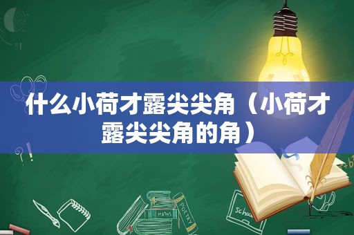 什么小荷才露尖尖角（小荷才露尖尖角的角）