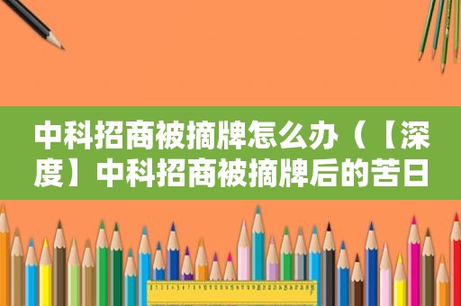 中科招商被摘牌怎么办（【深度】中科招商被摘牌后的苦日子）