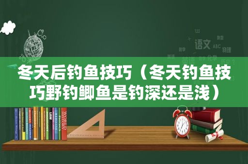 冬天后钓鱼技巧（冬天钓鱼技巧野钓鲫鱼是钓深还是浅）