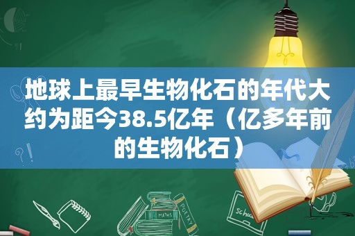 地球上最早生物化石的年代大约为距今38.5亿年（亿多年前的生物化石）