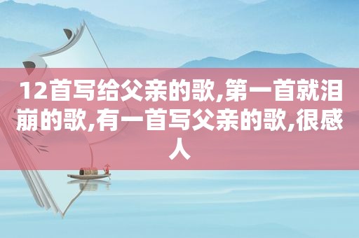 12首写给父亲的歌,第一首就泪崩的歌,有一首写父亲的歌,很感人