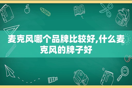 麦克风哪个品牌比较好,什么麦克风的牌子好