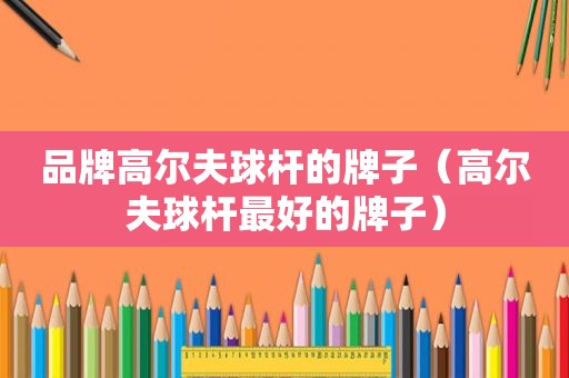 品牌高尔夫球杆的牌子（高尔夫球杆最好的牌子）