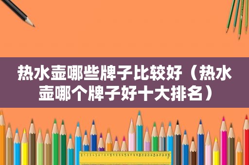 热水壶哪些牌子比较好（热水壶哪个牌子好十大排名）