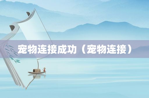 宠物连接成功（宠物连接）