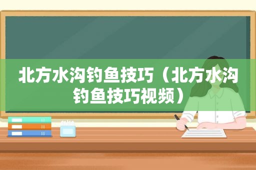 北方水沟钓鱼技巧（北方水沟钓鱼技巧视频）