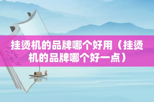 挂烫机的品牌哪个好用（挂烫机的品牌哪个好一点）