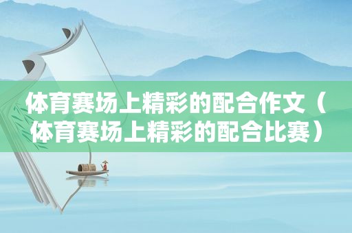 体育赛场上精彩的配合作文（体育赛场上精彩的配合比赛）