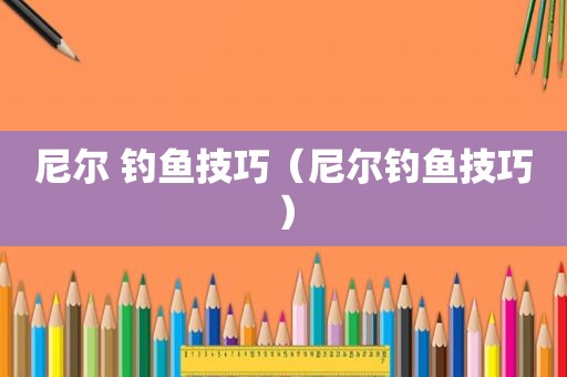 尼尔 钓鱼技巧（尼尔钓鱼技巧）