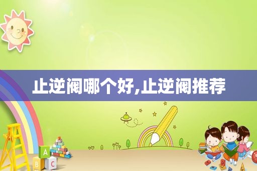止逆阀哪个好,止逆阀推荐