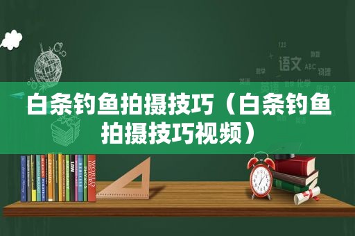 白条钓鱼拍摄技巧（白条钓鱼拍摄技巧视频）