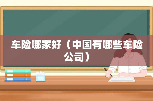 车险哪家好（中国有哪些车险公司）